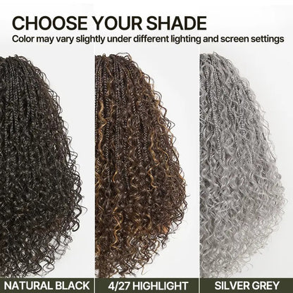 Glueless 13x6 Lace Front Wig – Boho Braided Water Wave Hairstyle with Premium Synthetic Fiber